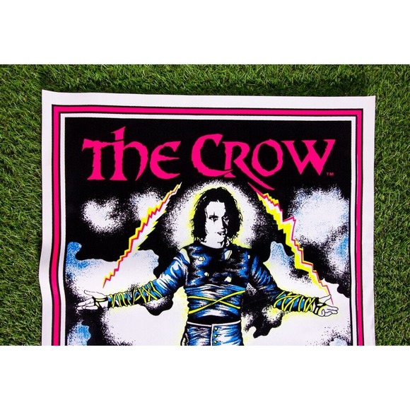 COPY - Brandon Lee The Crow In Heaven VTG 1994 Scorpio #1736 Flocked Blacklight… - Picture 5 of 8